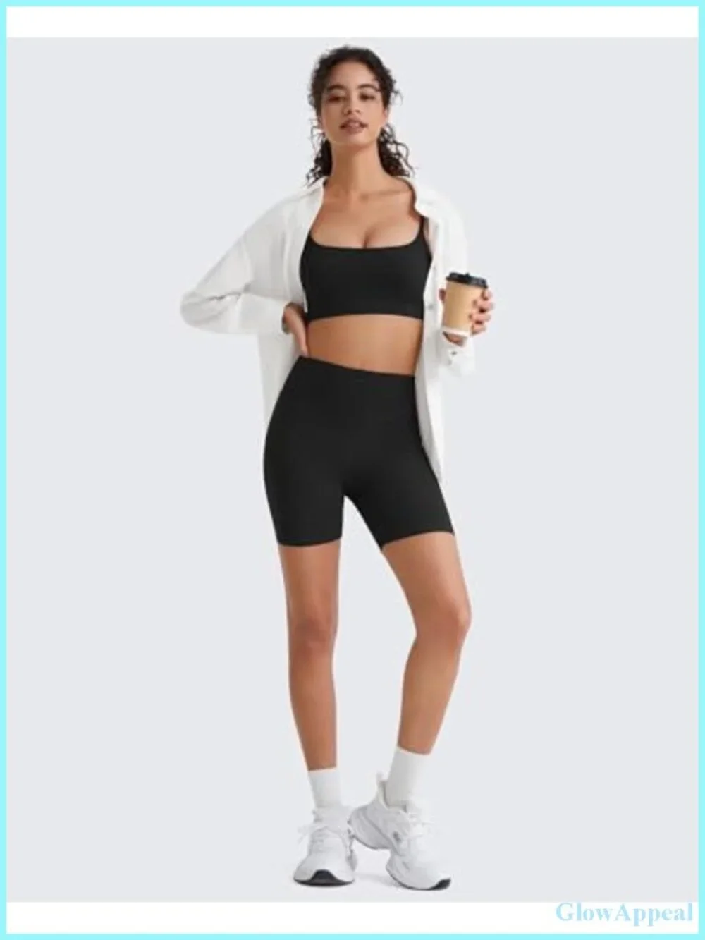 Non Padded Adjustable Spaghetti Strap Sports Bra Wireless Scoop Neck Tank Top